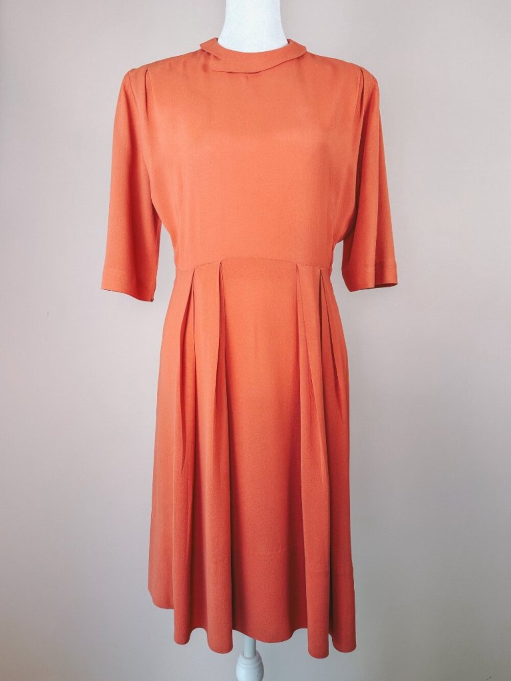 1940s Coral Recital Dress
